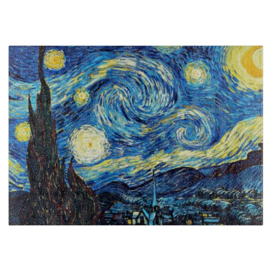 Van Gogh - De sterrennacht Snijplank (Voorkant)