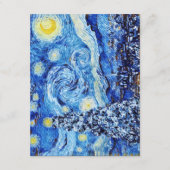 Van Gogh - de Sterrennacht - White Kerstmis Encl Informatiekaartje (Voorkant)