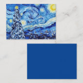 Van Gogh - de Sterrennacht - Witte Kerstmis Busi Visitekaartje (Voorkant / Achterkant)