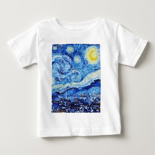 Van Gogh - de Sterrennacht - Witte kerstpost (Voorkant)