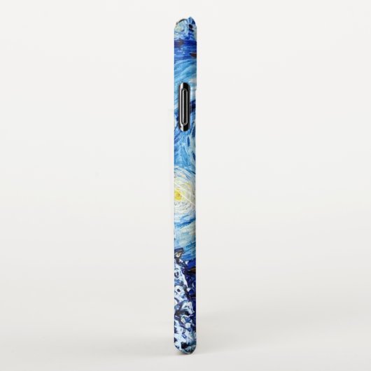 Van Gogh - de Sterrennacht - Witte kerstpost iPhone Hoesje (Rechterkant)