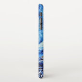 Van Gogh - de Sterrennacht - Witte kerstpost iPhone Hoesje (Linkerkant)