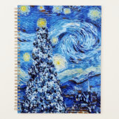 Van Gogh - de Sterrennacht - Witte kerstpost Planner (Voorkant)