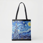 Van Gogh - de Sterrennacht - Witte kerstpost Tote Bag (Voorkant)