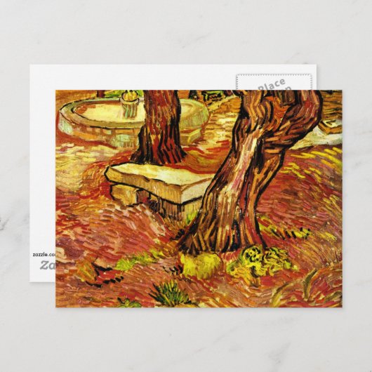 Van Gogh - De Stone Bench Briefkaart (Voorkant / Achterkant)