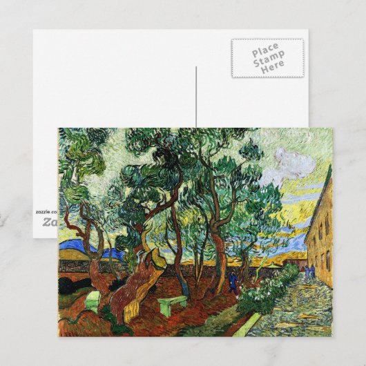 Van Gogh - De tuin van het asiel Briefkaart (Voorkant / Achterkant)