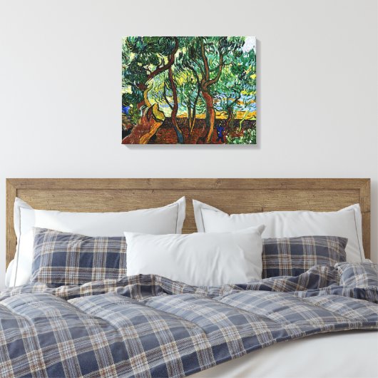 Van Gogh - De tuin van het asiel Canvas Afdruk (Insitu (Slaapkamer))