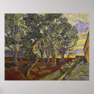 Van Gogh - de tuin van het ziekenhuis van Saint Pa Poster