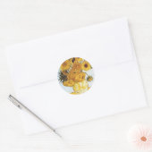 Van Gogh De Vaas met 12 Zonnebloemen Sticker (Envelop)