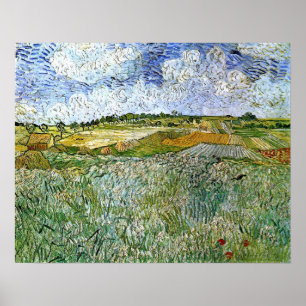 Van Gogh - De vlakte bij Auvers 1890 Poster