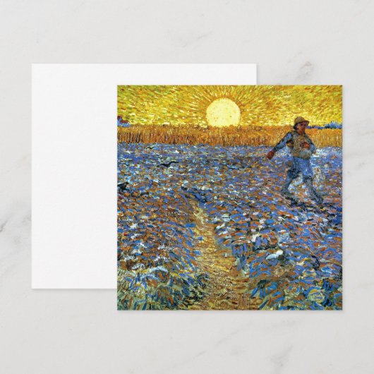 Van Gogh - De Zaaier, beroemd schilderij, kaart (Voorkant / Achterkant)