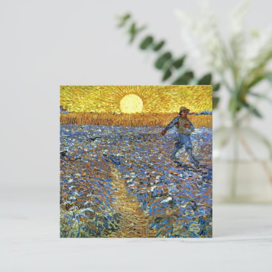 Van Gogh - De Zaaier, beroemd schilderij, kaart (Staand voorkant)