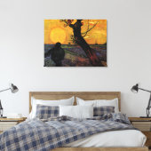 Van Gogh; De Zaaier, Oude Boerenarbeider Canvas Afdruk (Insitu (Slaapkamer))