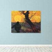 Van Gogh; De Zaaier, Oude Boerenarbeider Canvas Afdruk (Insitu (Houten vloer))