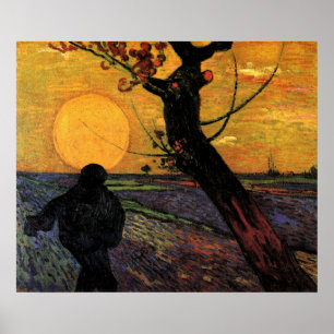 Van Gogh; De Zaaier, Oude Boerenarbeider Poster