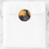 Van Gogh; De Zaaier, Oude Boerenarbeider Ronde Sticker (Tas)