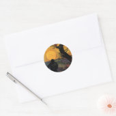 Van Gogh; De Zaaier, Oude Boerenarbeider Ronde Sticker (Envelop)