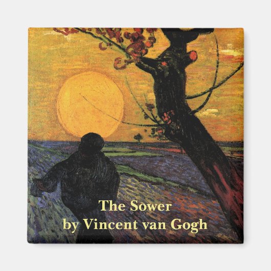 Van Gogh; De Zaaier, Oude Boerenboer Magneet (Voorkant)