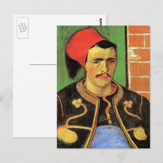 Van Gogh, de Zouave, de  impressionistische Kunst Briefkaart (Voorkant / Achterkant)