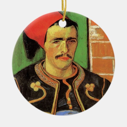 Van Gogh, de Zouave, de  impressionistische Kunst Keramisch Ornament (Voorkant)