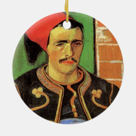 Van Gogh, de Zouave, de  impressionistische Kunst Keramisch Ornament (Achterkant)