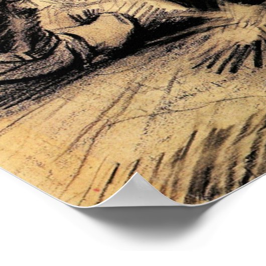 Van Gogh - Digger, realisme kunstwerk Poster (Hoek)