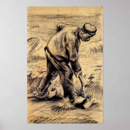 Van Gogh - Digger, realisme kunstwerk Poster (Voorkant)