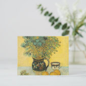 van gogh doodt majolica met wilde bloemen briefkaart (Staand voorkant)