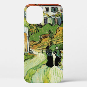 Van Gogh Dorpsstraat en trappen Auvers, Figuren iPhone 12 Hoesje