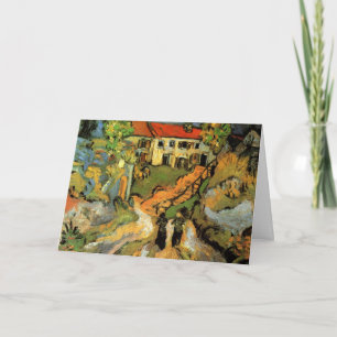 Van Gogh Dorpsstraat en trappen Auvers, Figuren Kaart
