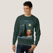  Van Gogh dots moon stars flames face Trui (Voorkant volledig)