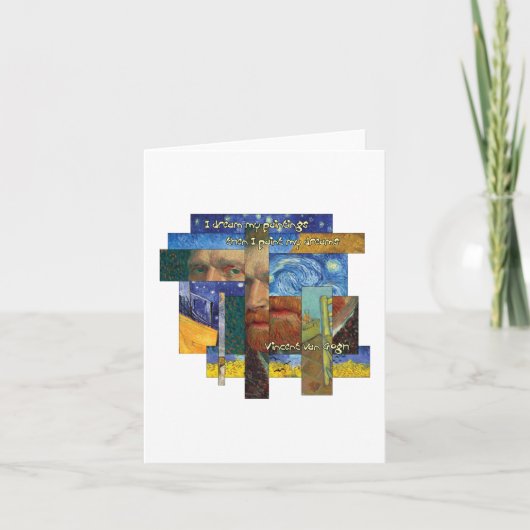 Van Gogh Dreams Citaat Kaart (Voorkant)