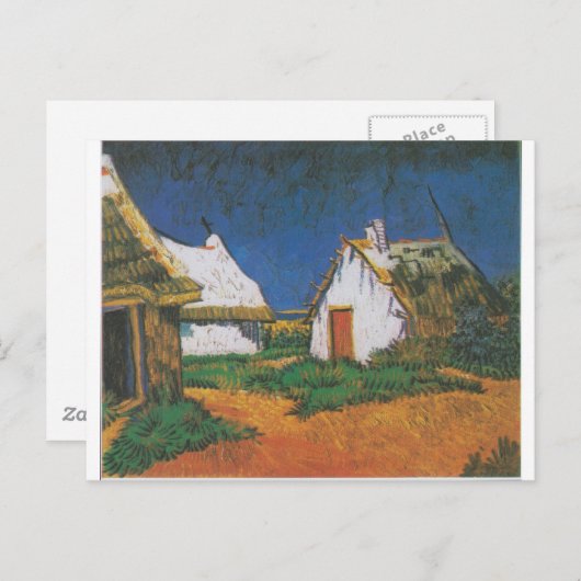 Van_Gogh_-_Drei_weiße_Hütten_in_Saintes-Maries Briefkaart (Voorkant / Achterkant)