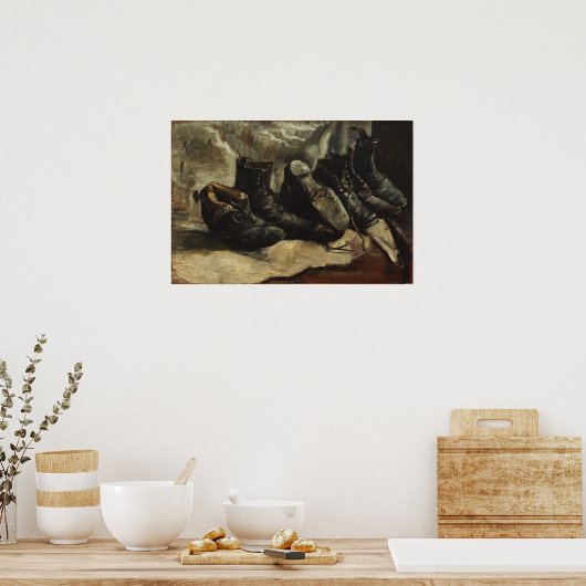 Van Gogh - Drie paar schoenen 1886 Poster (Keuken)