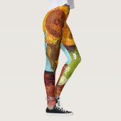 Van Gogh - Drie zonnebloemen in een vaas - fijne k Leggings (Rechts)