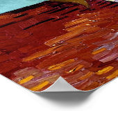 Van Gogh - Drie zonnebloemen in een vaas - fijne k Poster (Hoek)