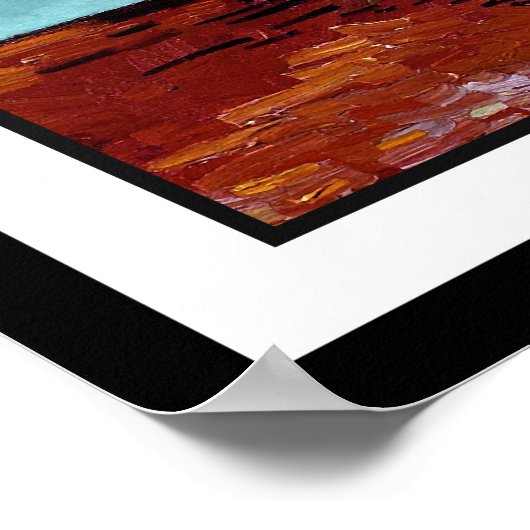 Van Gogh - Drie zonnebloemen in een vaas Poster (Hoek)