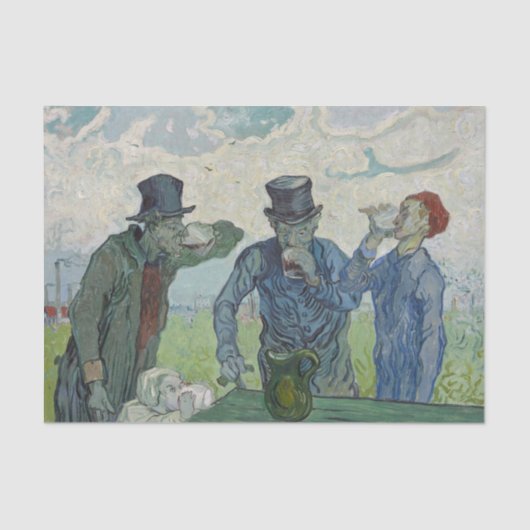 Van Gogh Drinkers Painting Tissuepapier (Voorkant)