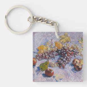 Van Gogh Druiven en Appels Stilleven Kunstprint Sleutelhanger