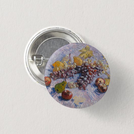 Van Gogh Druiven en appels stillevens kunstprint Ronde Button 3,2 Cm (Voorkant /achterkant)