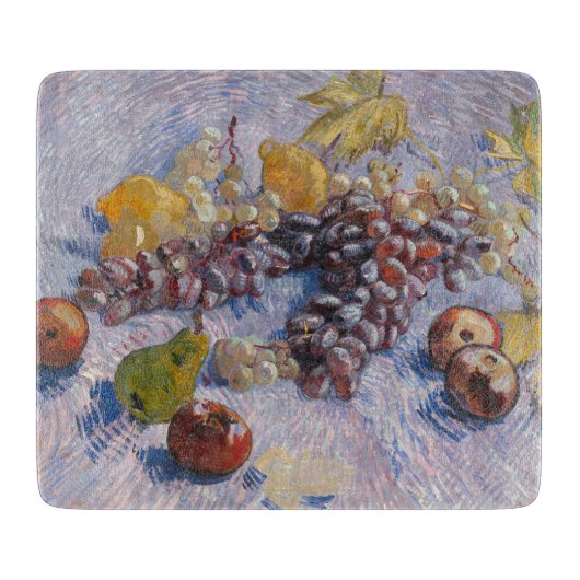 Van Gogh Druiven en appels stillevens kunstprint Snijplank (Voorkant)