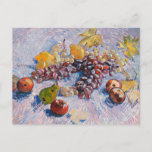 Van Gogh - druiven, lemonen, peren en appelen Briefkaart<br><div class="desc">Grapes,  Lemons,  Pears en Apples,  nog steeds leven schilderend door Vincent van Gogh,  1887.</div>
