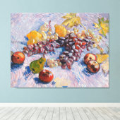 Van Gogh - druiven, lemonen, peren en appelen Canvas Afdruk (Insitu (Houten vloer))