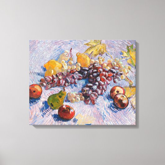 Van Gogh - druiven, lemonen, peren en appelen Canvas Afdruk (Voorkant)
