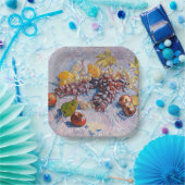 Van Gogh - druiven, luiers, peren en appelen, Papieren Bordje (Feest)