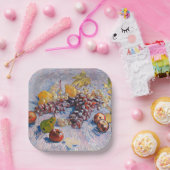 Van Gogh - druiven, luiers, peren en appelen, Papieren Bordje (Feest)