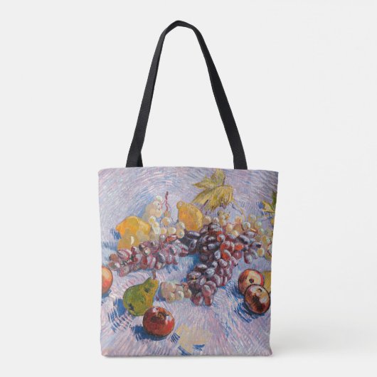 Van Gogh - druiven, luiers, peren en appelen, Tote Bag (Achterkant)