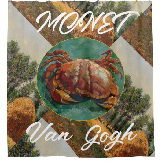 Van Gogh Dungeness Krab MONET 2032 2033 2034 Douchegordijn (Voorkant)
