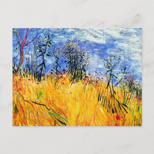 Van Gogh - Edge of a Wheat Field with Poppies Post Briefkaart (Voorkant)