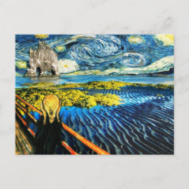 Van Gogh Edvard Ontmoet Vincent Starry Night Briefkaart
